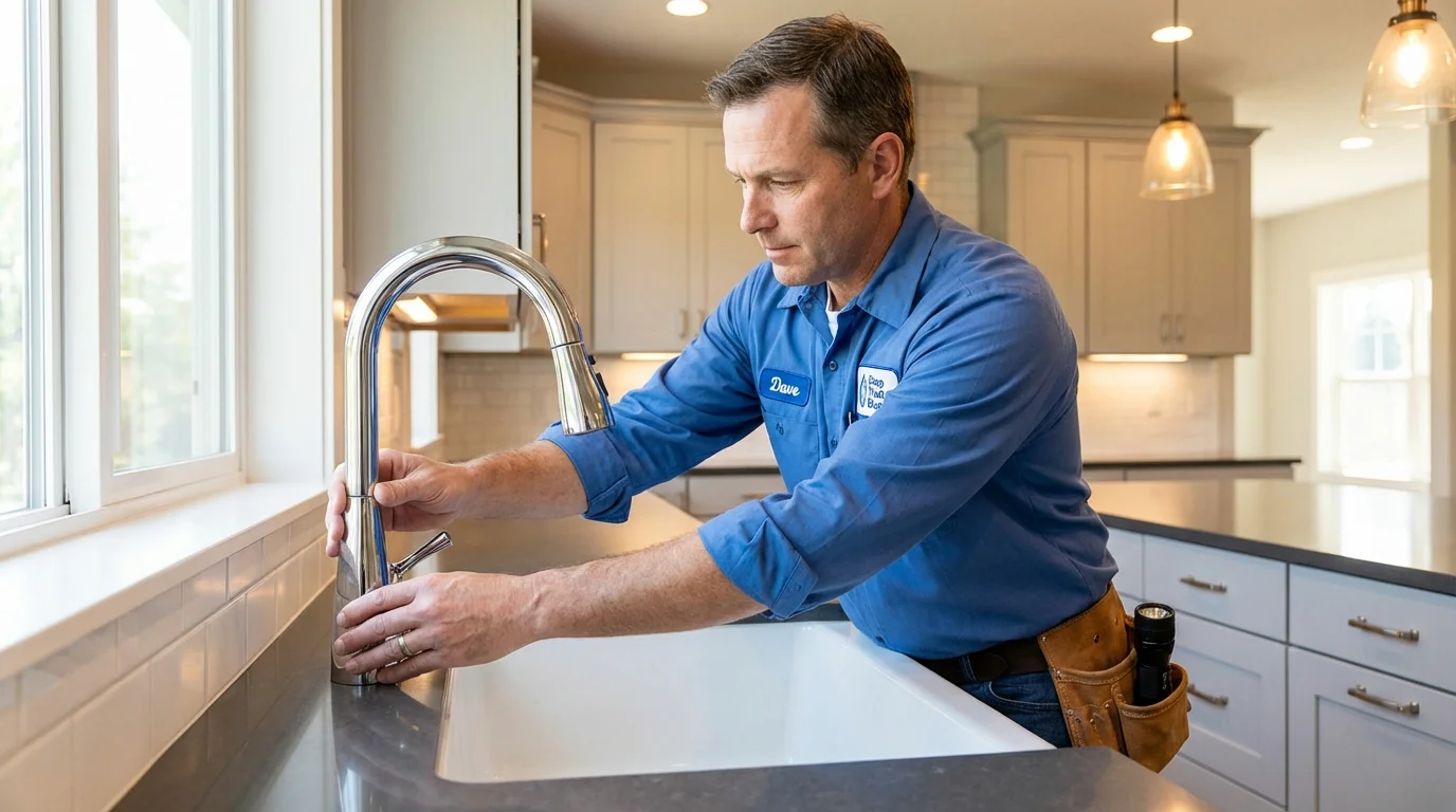 Kitchen faucet installation by Johns Plumbing LLC in Gloverville