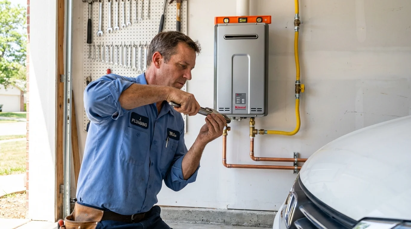 Tankless water heater installation by a Johns Plumbing LLC plumber in Gloverville